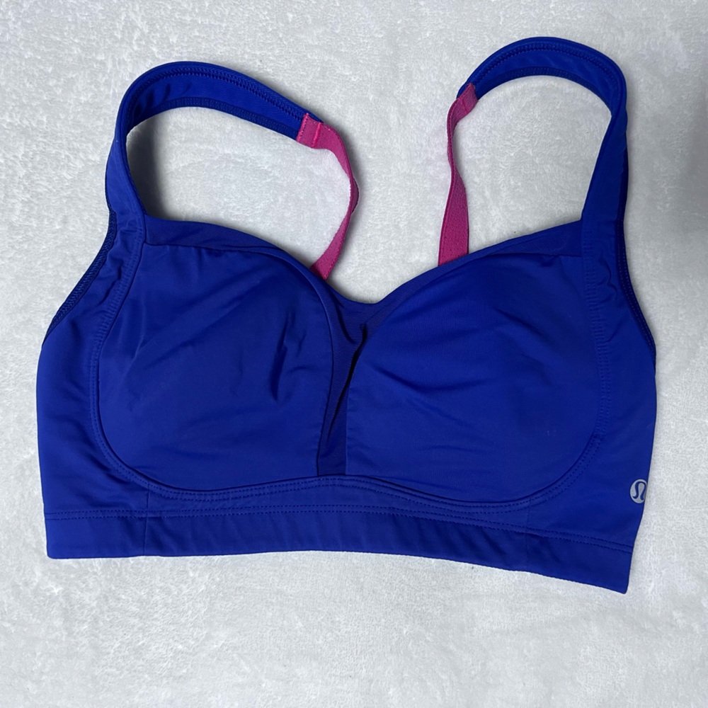 💙Navy Blue & hot Pink Lululemon Spot Bra💓